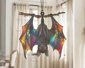 Gothic Bat Suncatcher, Bat ACRYLIC Suncatcher, Spooky Bat Window Hanging, Halloween & Fall Decoration, Gothic Bat Hanging