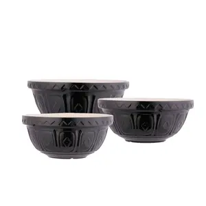 Mason Cash Color Mix Mixing Bowls (Set of 3) | Black
