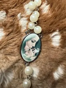 LDR pearl mokin rosary necklace