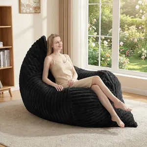 VIREO multifunctional casual sofa, 3-in-1 bean bag chair, oversized floor sofa, 76 inches, foldable sofa, convertible bean bag floor cushion, single sofa for adults, memory foam filling, includes washable sofa cover, suitable for living rooms, bedrooms