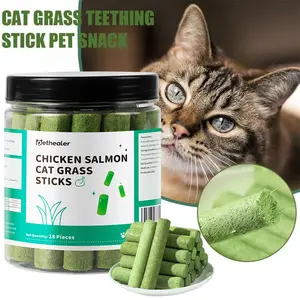 Freeze-Dried Catgrass Sticks - Natural Hairball removal Remedy, Teeth Cleaning, Benefits For Healthy Feline Digestion And Oral health Care Wholesome Cat Snack And Tablet Alternative cat grass treat hairball control snack stick hair ball