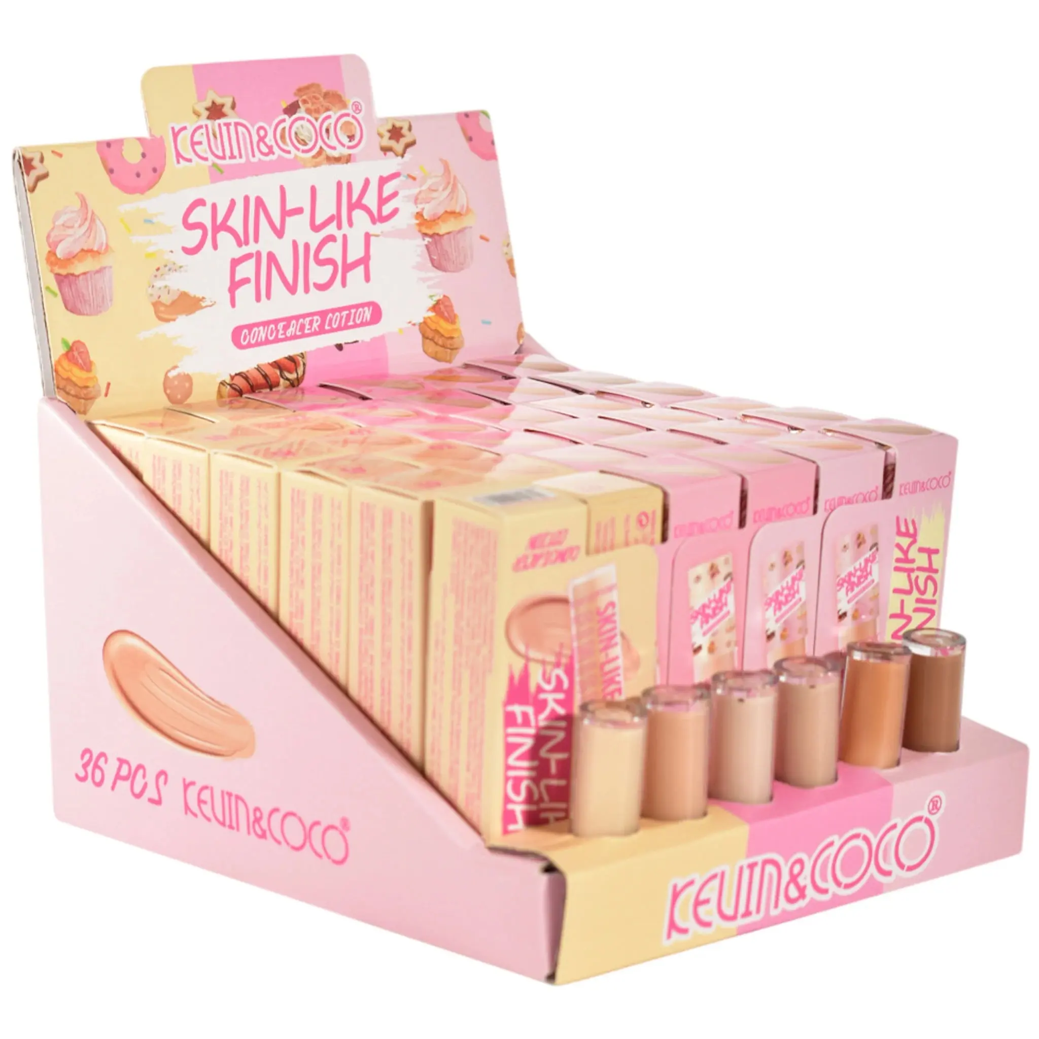 Corrector con Acabado Natural Skin-Like Kevin & Coco - Venta al por Mayor Display 36 Unidades (KC1221)