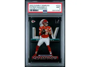 2022 Panini Clearly Donruss Clearly Champions Patrick Mahomes II #CC2 PSA 9