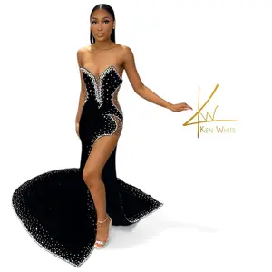 Kelcee Velvet Gown Formal Prom Gown