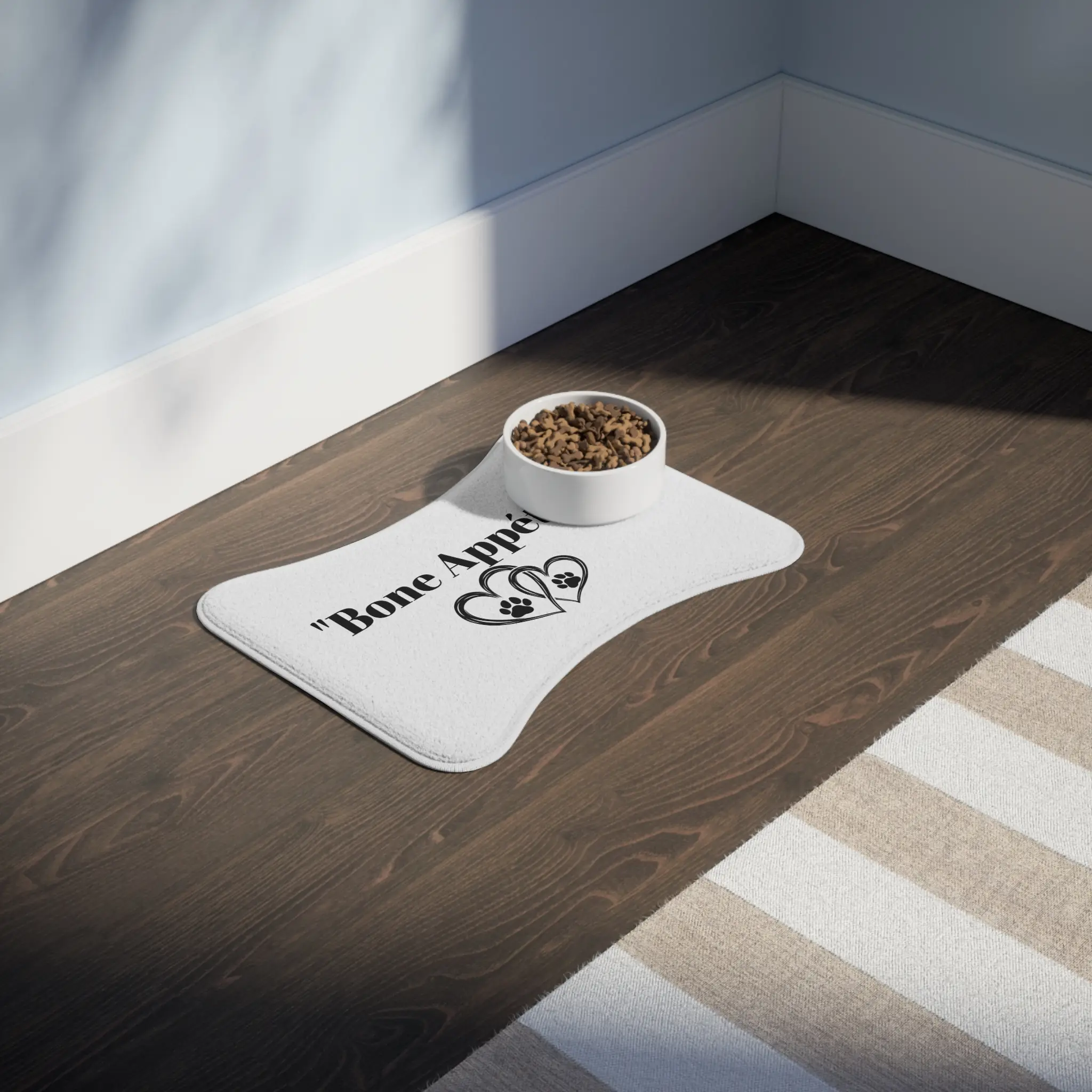 "Bone Appetite' Non-Slip Pet Placemat – Stylish & Practical Feeding Mat for Pets"