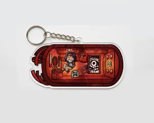 Iron Lung Horror Movie Inspired Keychains Dark Indie Horror Style, Gift For Gamer, Gift For Horror Gaming Fans, Gift For Indie Horror Lovers, Horror Gamer Keychain Gift