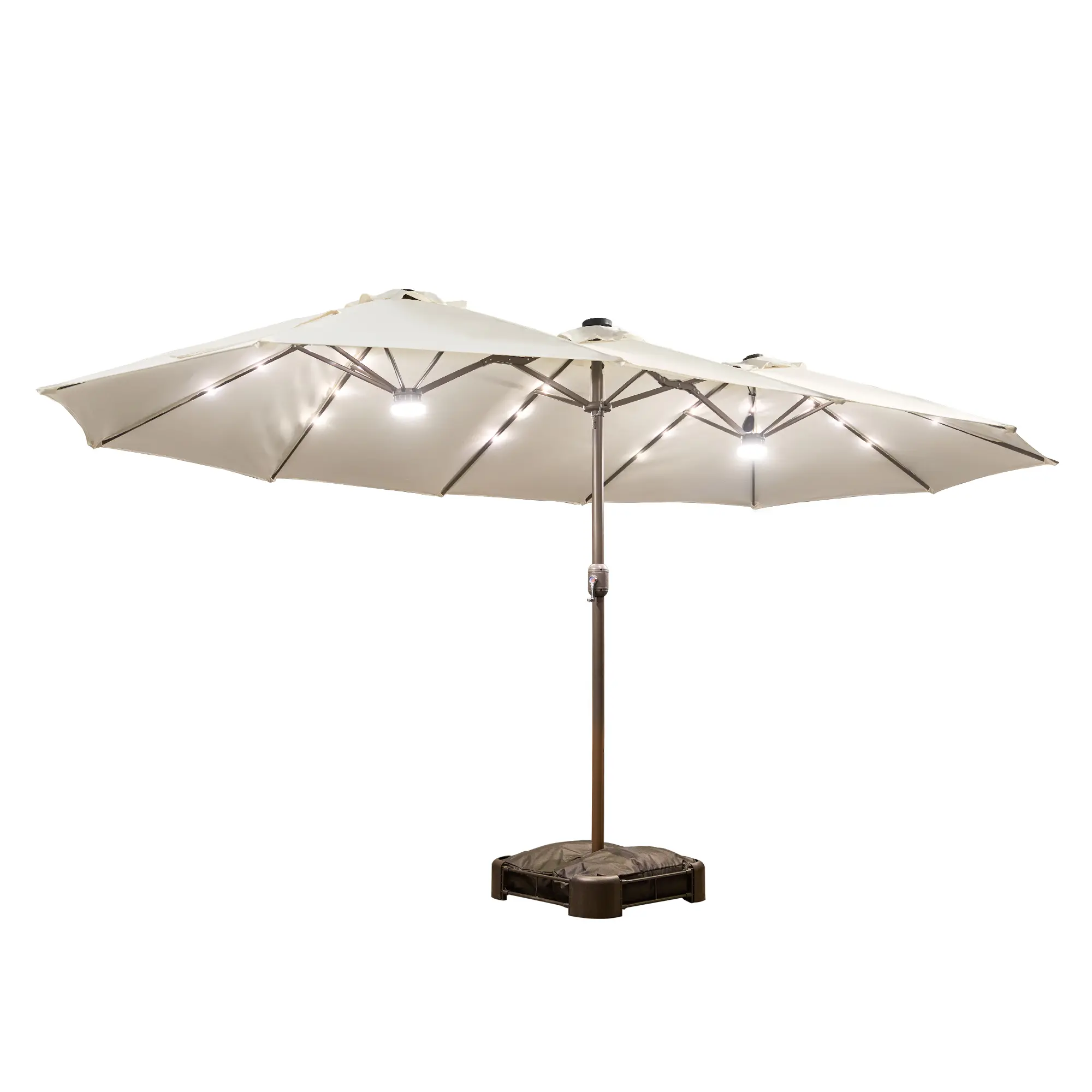 White With Solar Warm Lights