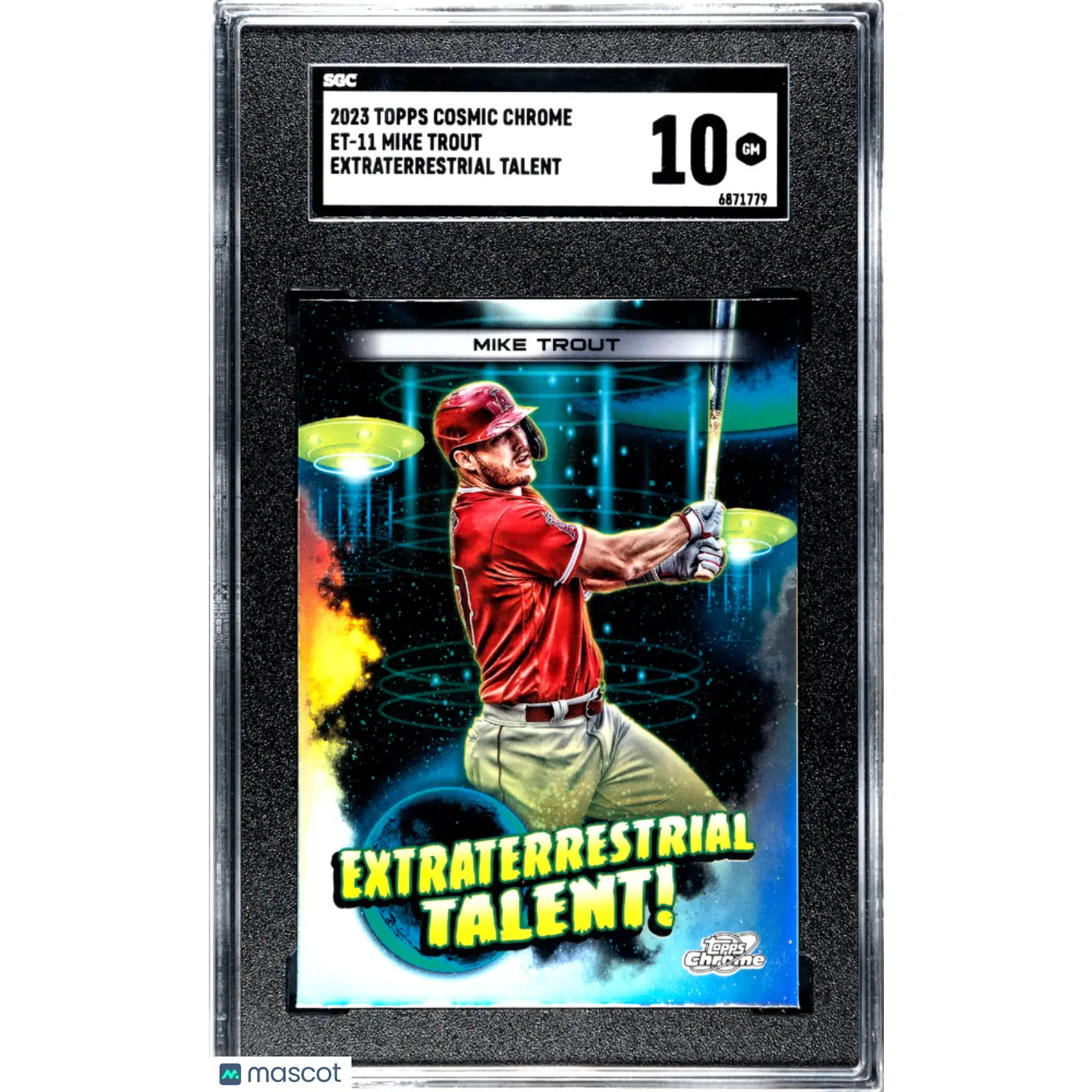 Mike Trout SGC 2023 Topps Cosmic Chrome #ET 11 Et Talent Baseball 10