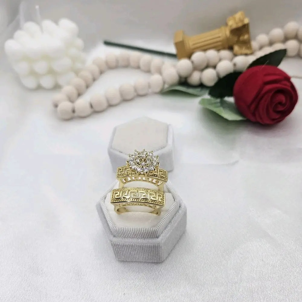 LaYaiBoutique #2448 Duo Engagement Ring 14k Gold Plated High Quality