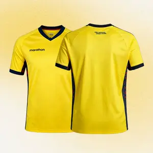 2026 Ecuador Men's Home Short-Sleeve Soccer Jersey, Breathable Yellow