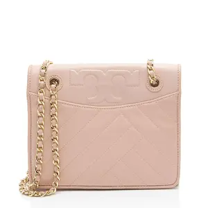 Pre-owned Tory Burch Leather Crossbody Bags Chevron Alexa Shoulder Bag