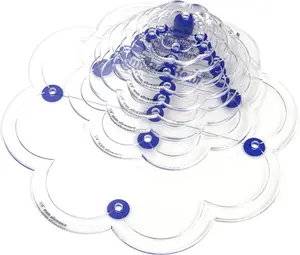 Flower Quilting Templates - Set of 8 Non-Slip  Quilt Templates, Ideal Sewing Products, Quilt Tools & Sewing Tools for Machine Quilting (3/4 inch - 3 inches)