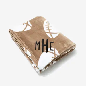 ML Marleylilly Personalized Football Plush Blanket 60x50 Inches Cozy Polyester Print Gift