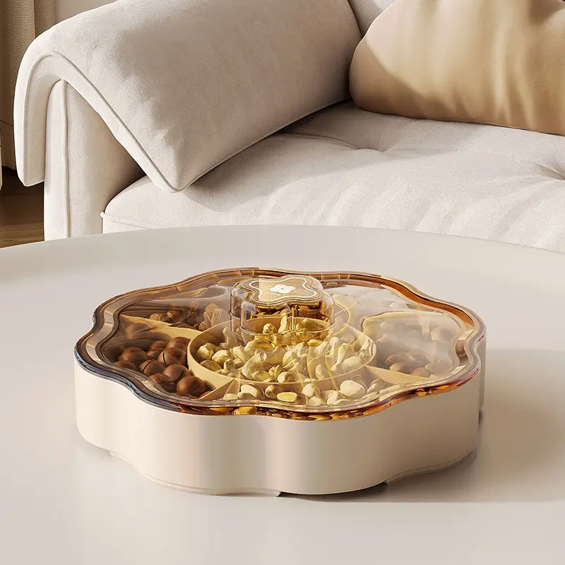 Luxury Fruit Tray with Lid, Candy Box for Home Use, Snack Storage Dish, Dried Fruit Container, Nut Organizer, Reusable Snack Container, Fruit Storage Containers, Containers with Lids, Food Storage