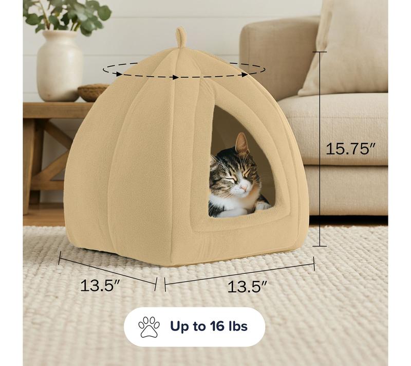 Petmaker Cat House Indoor Pet Tent with Removable Foam Cushion