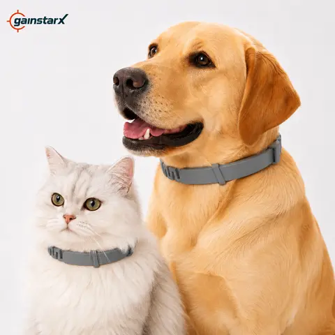 Gainstarx Adjustable Dog Collar - Natural Essential Oil Gentle Insect Repellent, Fresh Scent, Lightweight, Comfortable Fit, Home & Walk Use for Large Dogs Over 18 lbs, Walks Ready Everyday Wear