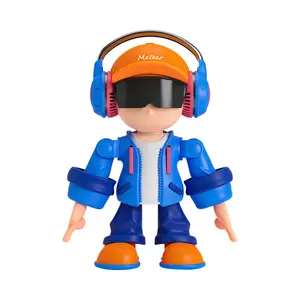 Meteer AI Interactive Robot Pet Toys with Voice Chat Auto Music Recognition and Dancing Bluetooth App Controlled Birthday Christmas Party Gifts for Kids Age 3+