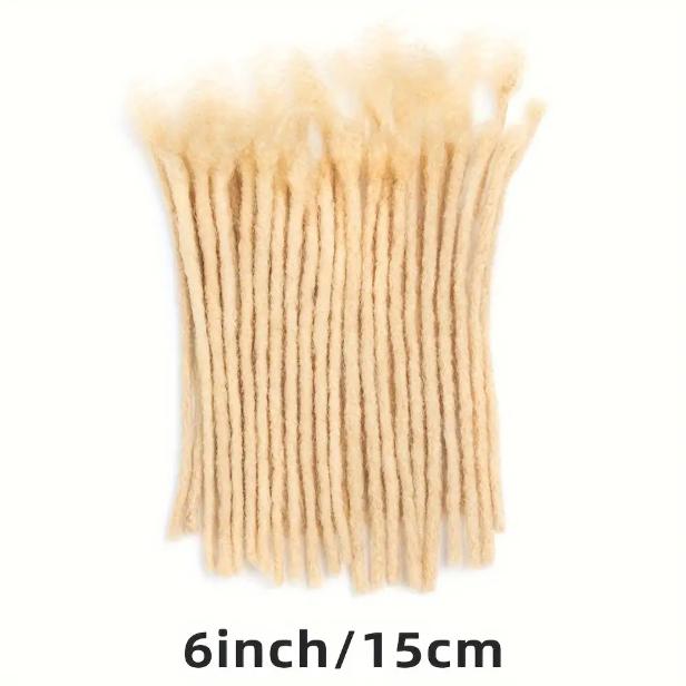 Colored Human Hair Dreadlock Extensions | 0.6cm Width Fully Handmade Locs for Men & Women | Can Be Dyed, Bleached & Curled | Perfect for Halloween, Christmas & Daily Looks