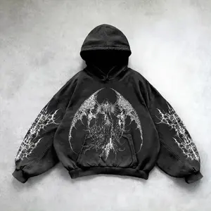 Heavy Washed Man Hoodie Sweatshirt Y2k Gothic Clothes Retro Streetwear Pattern Women Pullover Casual Fashion for Men Harajuku Fathersdaygift Cotton Jacket vacation outfits outfits men streetwear