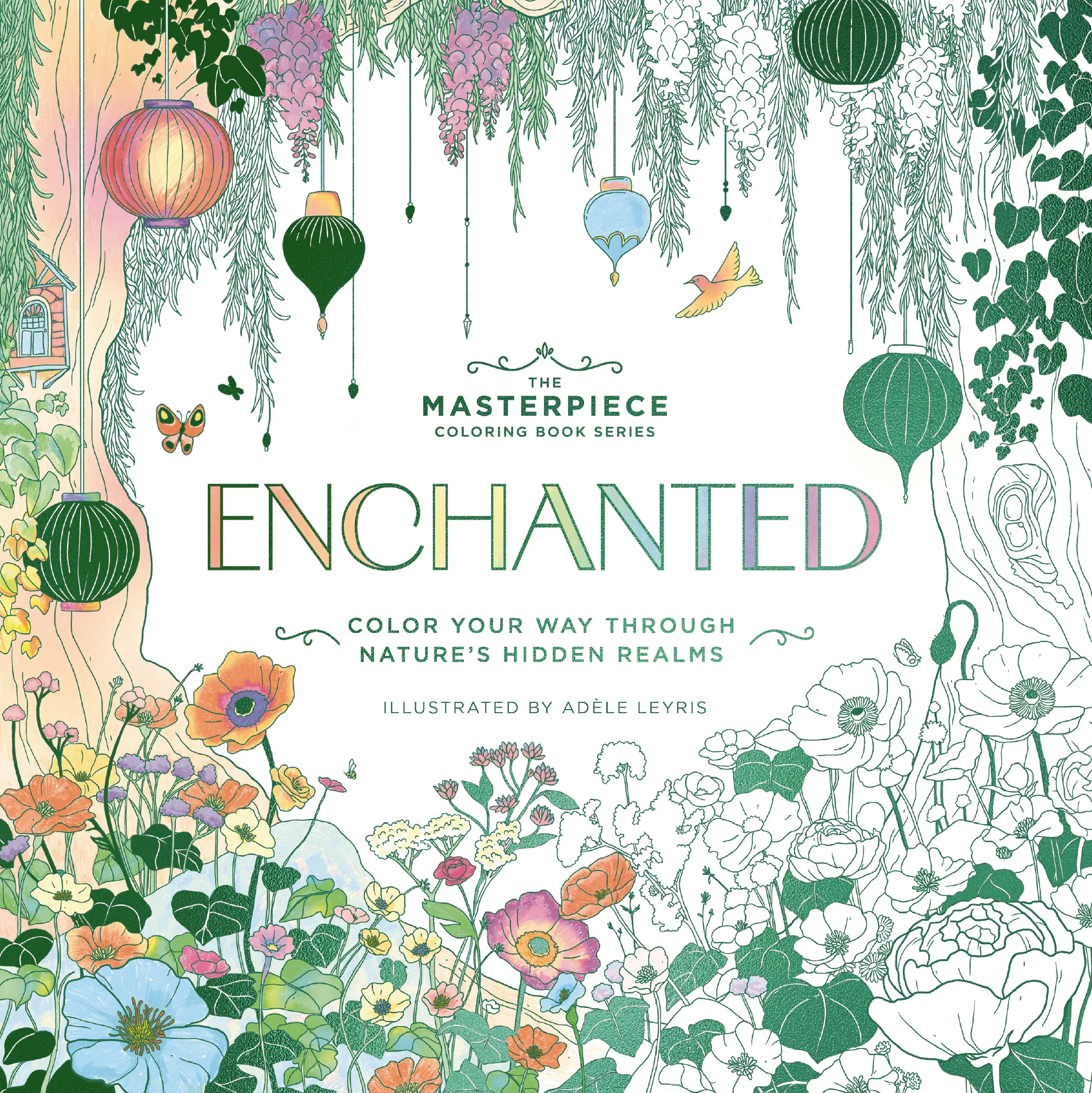 Enchanted: Color Your Way Through Nature's Hidden Gems by Editors of Cider Mill Press [Paperback Book]