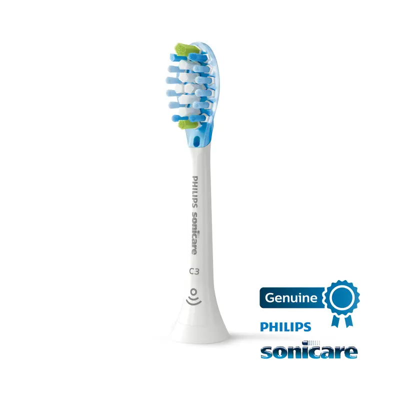 Philips Sonicare Premium Plaque Control replacement toothbrush heads, HX9042/65, Smart recognition, White 2-pk Handle Cleansing