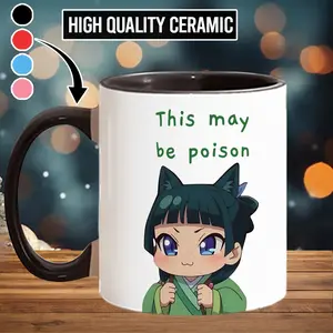 Apothecary Diaries Maomao "This May Be Poison Mug", Funny Cute Anime Mug, Ceramic Mug, Otaku Fan, Anime Fan Gift ani10074