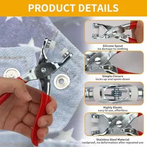 Claw Snap Invisible Colored Metal Buckle Kit with 100pcs & Manual Pressure Pliers Fabric Fastener Instant Tool for Handicraft Clothing & Hat,Seamless Stitching,Supplies Crafts DIY Sewing Crafts Household Tailor