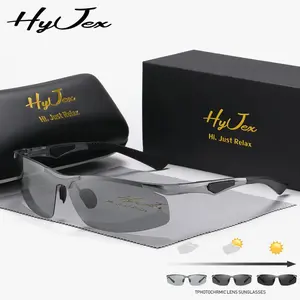 HyJex Unisex color-changing polarized aluminum magnesium outdoor sports sunglasses cycling glasses sunglasses