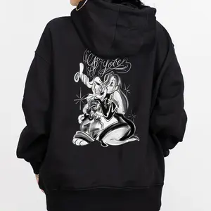 Graphic-Hoodie Good Lovin Full Color Chicano Streetwear Hoodie, Gangster Style Chicana Art Cholo Chola Outfit Unisex Casual Pullover, Full Size Mexican American Urban Fashion Hoodie