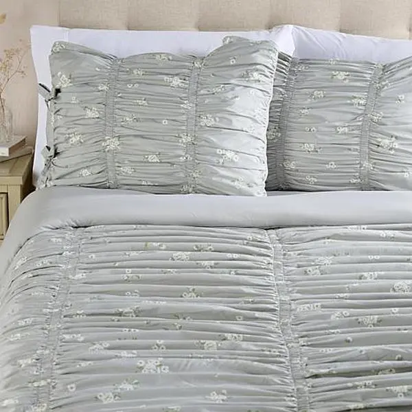 Emryn House 3-piece Ruched Comforter Set