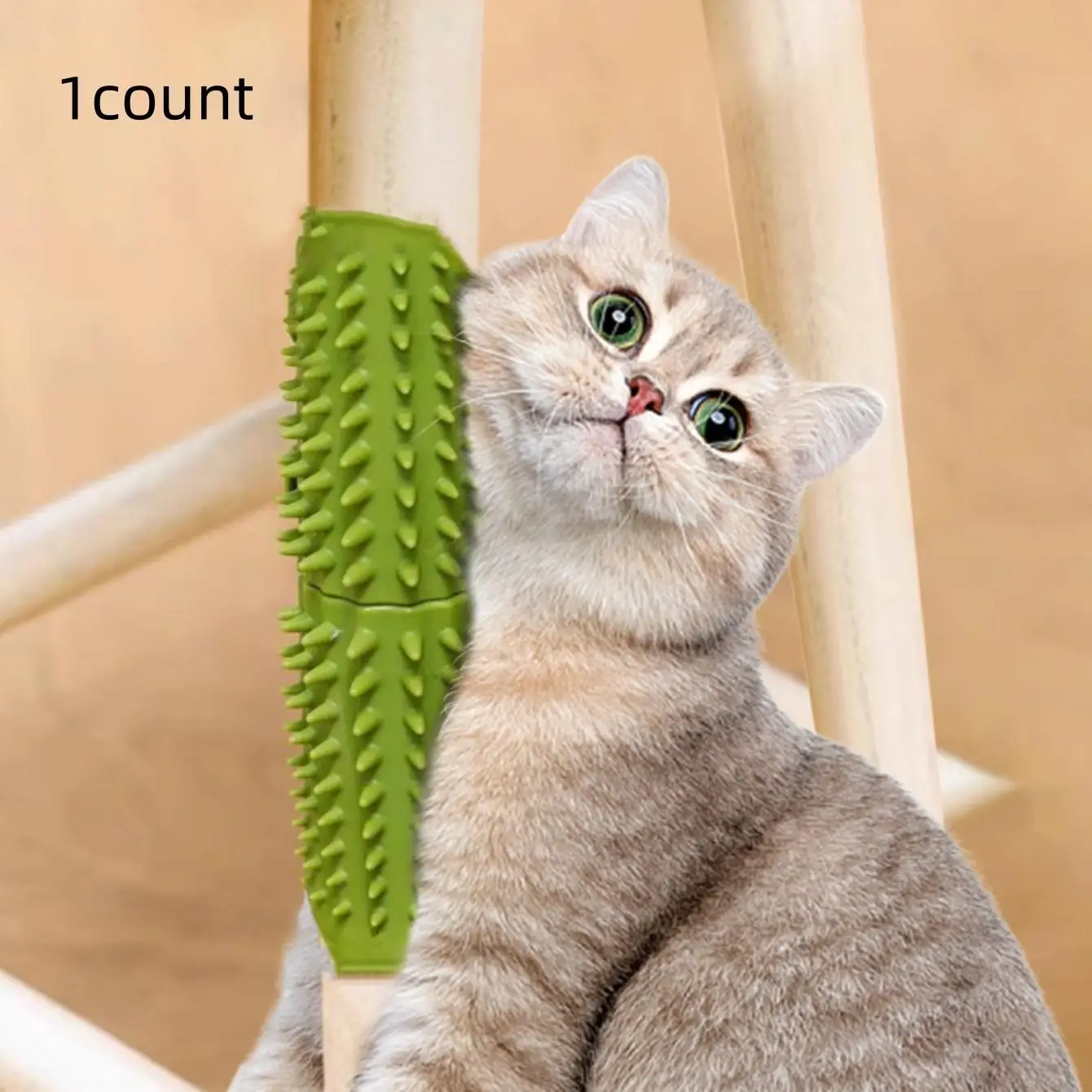 Cat Self Grooming Massage Brush, Cat Face Scratcher, Corner Massager Toy for Long & Short Cats