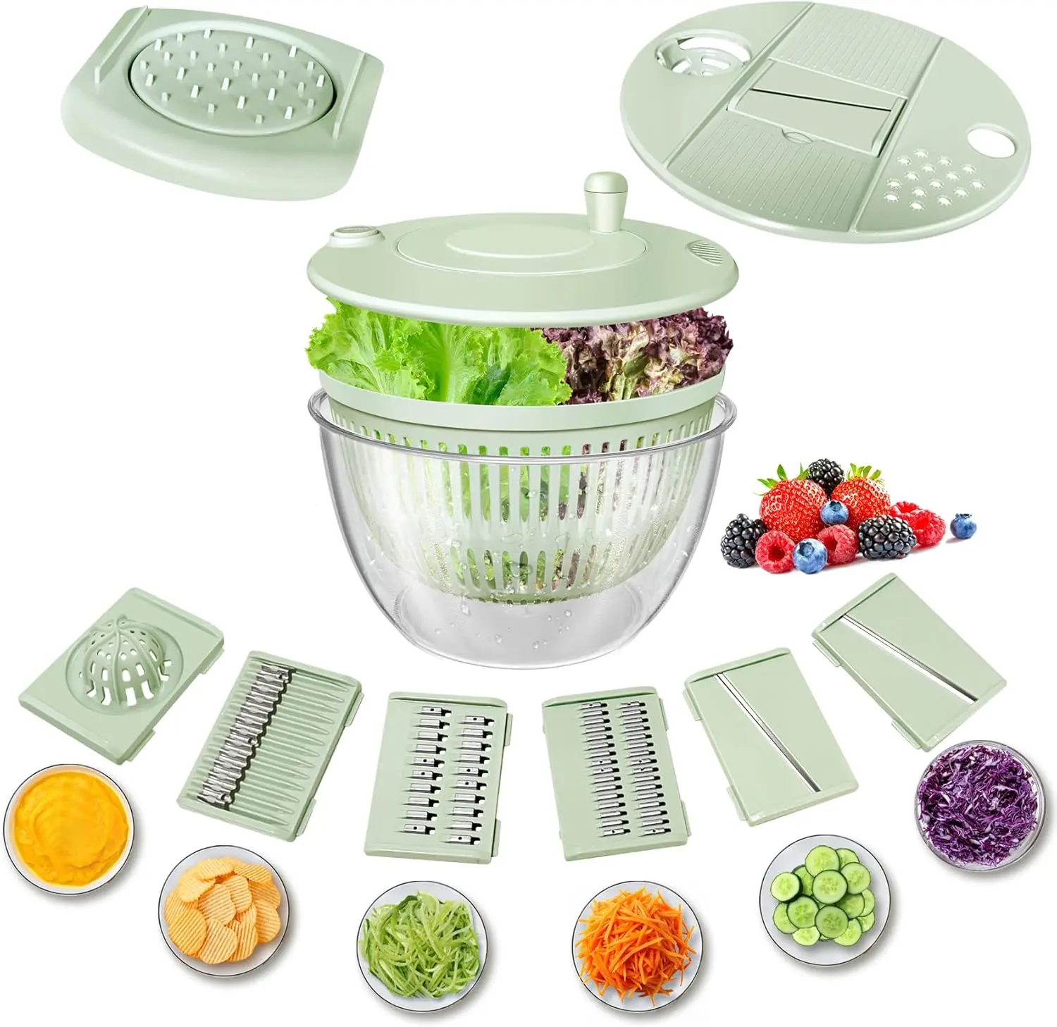 Airpro 7 in 1 Large Salad Spinner Dehydrator with  Chopper, Drainer, Bowl & Colander,  Kitchen Utensils - Springtok  Fruit vegetable salad  dehydrator vegetable dryer dry salad salad  spinnerviral  Fruit & Veggie Washing Bowl Multifunctional