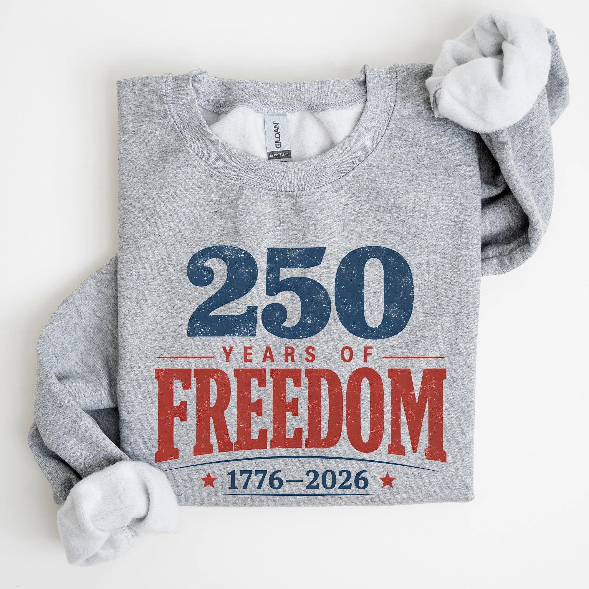 250 Years of Freedom, Vintage, Patriotic, USA, America Sweatshirt