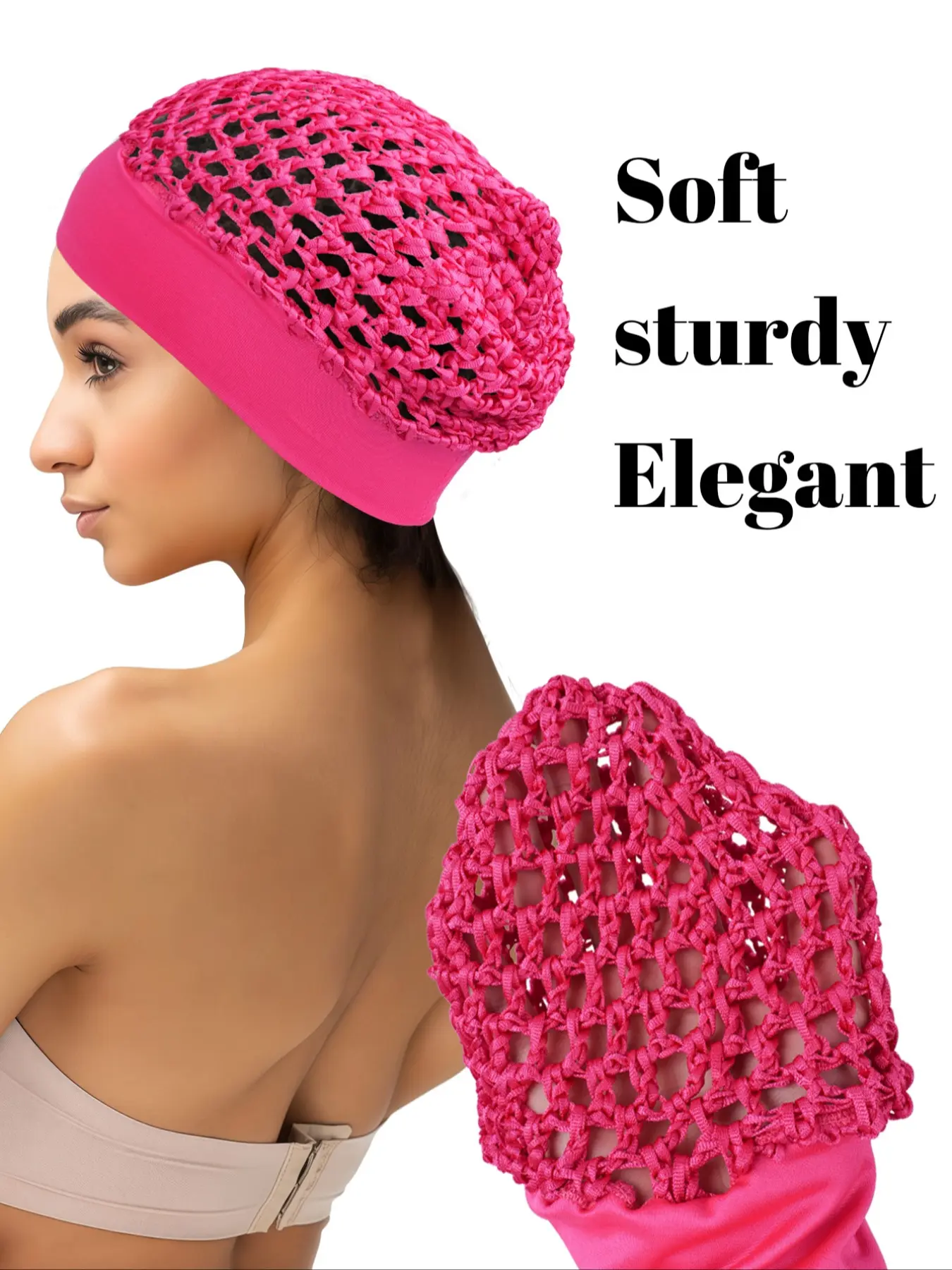 Women's Mesh Crochet Hair Net Set, Breathable Comfort Design, Perfect for Sleep and Daily Use, Essential Women's Accessory, Hair Cap