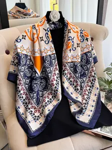 Women's Ditsy Floral Print Shawl, Boho Style Shawl for Women, Fashion Accessories for Daily Wear, Trendy All-match & Exquisite Scarf for Birthday Gift