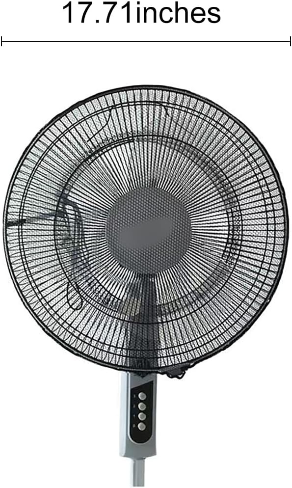 2 Pcs Mesh Fan Covers for Table Fans Reusable Finger Safety Net Dust Protection for Home Office Use（Black + White）