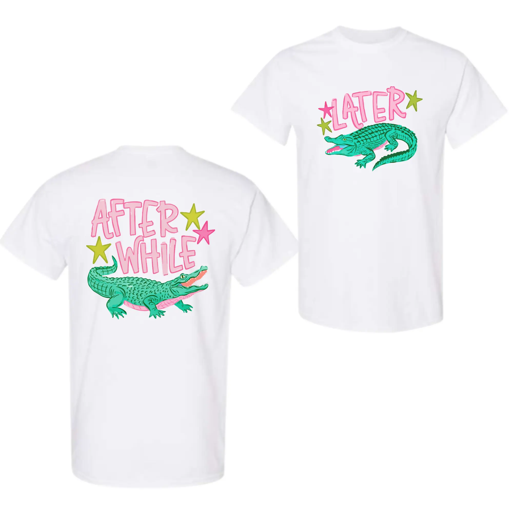 Later Gator Alligator Summer T-Shirt, After A While Crocodile Graphic Tee, Funny Beach Vacation Shirt for Men Women, Summer Vibes Outfit, Unisex Cotton Casual Streetwear, Trendy Vintage Graphic Tee