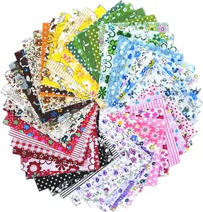 150 Pcs Cotton Craft Fabric Bundle Squares, Multicolored Abstract Pattern, 4 x 4 Inch, Pre-Cut Quilt Squares