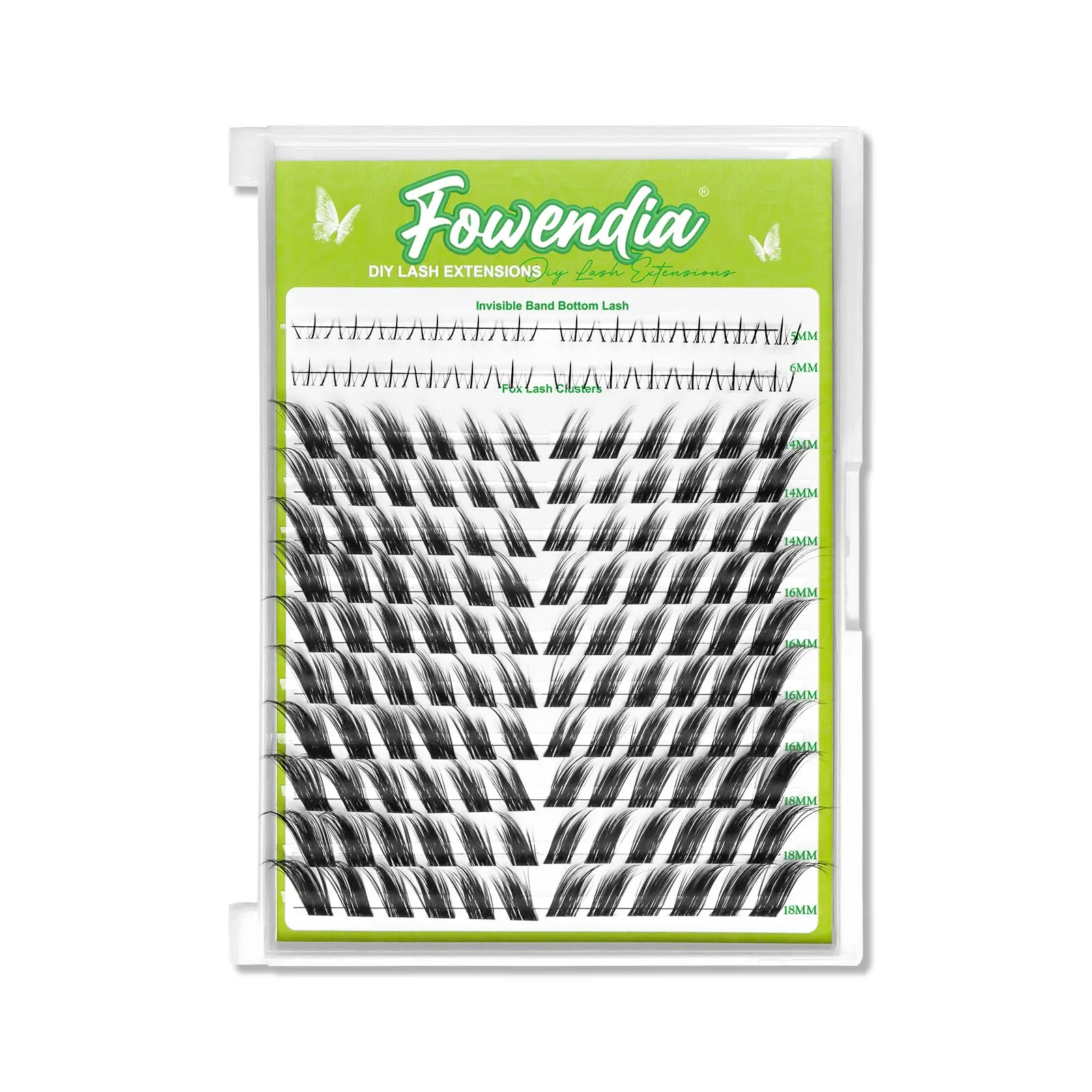 Fox Cat Eye Lashes D Curl Lash Clusters 8-18mm DIY Lash Extension 0.3mm Wispy Individual Cluster Eyelash Extensions, Fairy Fox