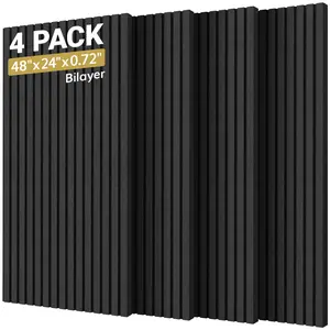 TONOR 4/8/12-Pack Bilayer Acoustic Panels Large Self-adhesive, 48” * 24” * 0.72” Adhesive Wall Panel,summerwins