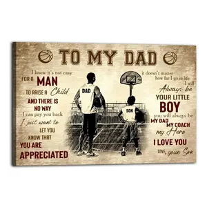 To My Dad I Love You| Bedroom Art | Bathroom Art | Trendy Wall Art | Funky Wall Art