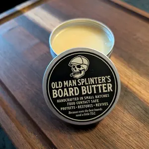 Old Man Splinter's Board Butter 6oz Handcrafted in Small Batches Food Contact Safe Protects Restores Revives for Skateboards
