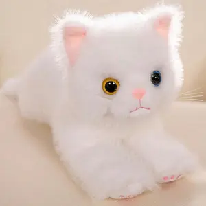 40cm/15.7inch Cute Realistic Cat Plush Toy Doll, Soft and Kitten Cushion, Soft Cuddly Gift, Perfect Gift for Kids Age 3-6, Home Decoration, Soft Adorable Stuffed Animal