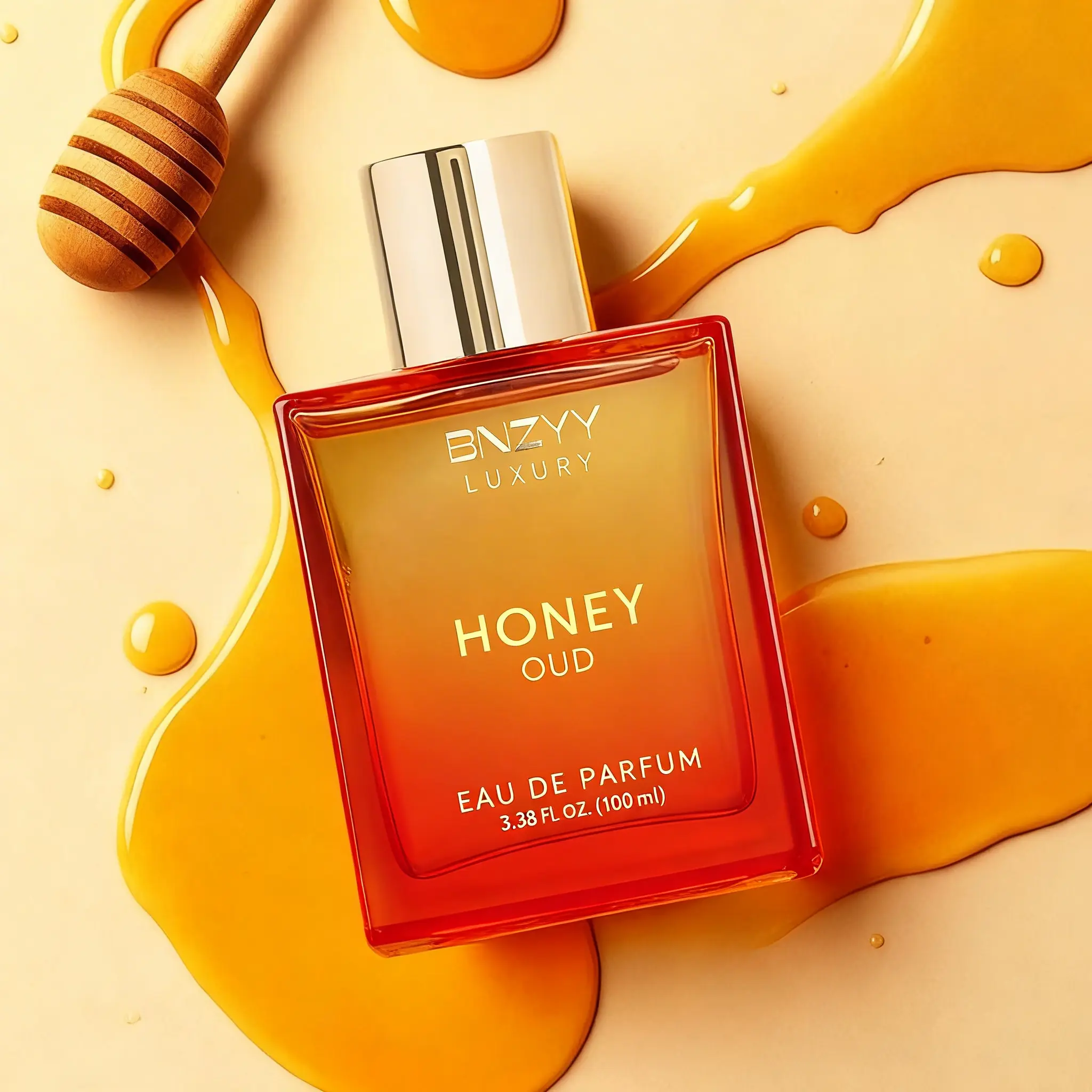 BNZYY Honey Oud Eau de Parfum 100ml(3.4fl oz) |Patchouli Vanilla Bergamot | Floral & Spicy | CleanVegan Essential Oils | Cruelty-Free Fragrance |Gentle Natural Fresh Scent for Women| Long-Lasting Daily Portable Perfume