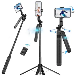1.8M/70.8in Auto Face Tracking Tripod 360° Rotation AI Follow-Up Tracking Phone Holder Selfie Stick Tripod Gimbal for Phone and Camera Tripod Stabilizer