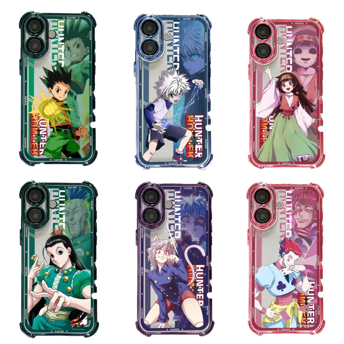 Colorful Hunter x Hunter Character Smartphone Case - Handheld Cellphone Protection Compatible for iPhone 17 ProMax 16 15 14 13 12 11 and for Samsung S21-S25 - Ideal Gift for Anime Fans