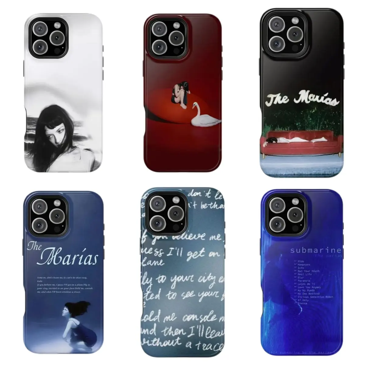 M.Marias Custom Indie Dream Pop Album Cover Cellphone Casing - Wireless, Shockproof, Protective, Impact Resistant Mobile Accessory for iPhone 11-17, and for Samsung S21-S25, Ideal Gift for Teens, Compatible with Smart Devices