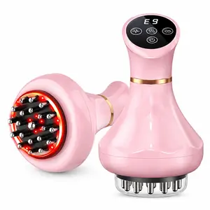 New Pink Meridian Brush，Professional Handheld Massager, Electric Meridian Brush with Heat & Vibration,  Sculpting Machine, Rechargeable Device, Portable Pink Gift