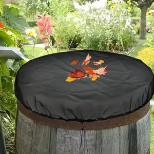 Rainwater Collection Bucket Lid with Pull Cord Drawstring, Prevents Leaves & Debris Entry, Durable Dustproof Net Cover for Rain Barrel, Essential Gardening Tool