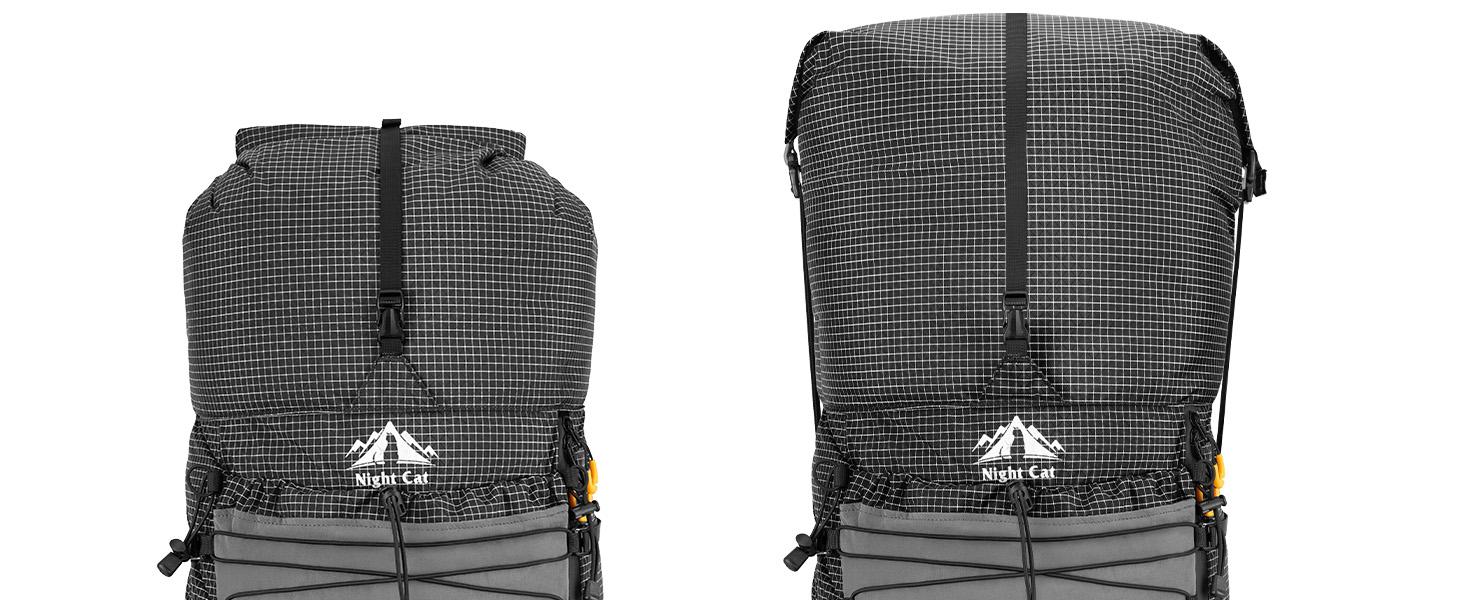 Night Cat 50L-70L Men's Hiking Backpack, Water-Repellent Roll Top Internal-Frame Pack, Cushioned and Breathable for Trekking & Camping, Outdoor Hiking Backpack, Durable Outdoor Hiking tiktokshopbacktoschool